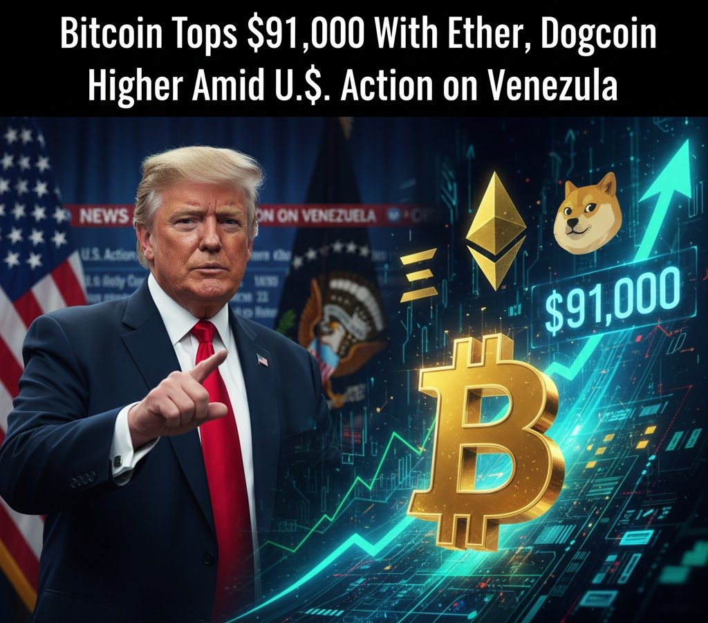 Bitcoin tops $91,000