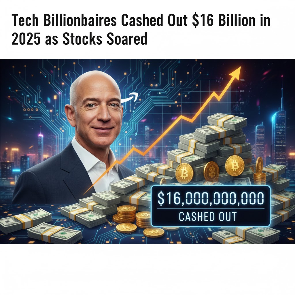 Tech billionaires cashed out $16 billion in 2025